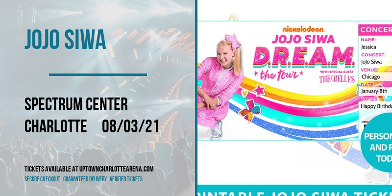 JoJo Siwa at Spectrum Center tickets JoJo Siwa at Spectrum Center