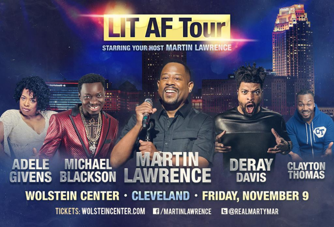LIT AF Tour: Martin Lawrence, DeRay Davis, Bruce Bruce & Adele Givens at Spectrum Center